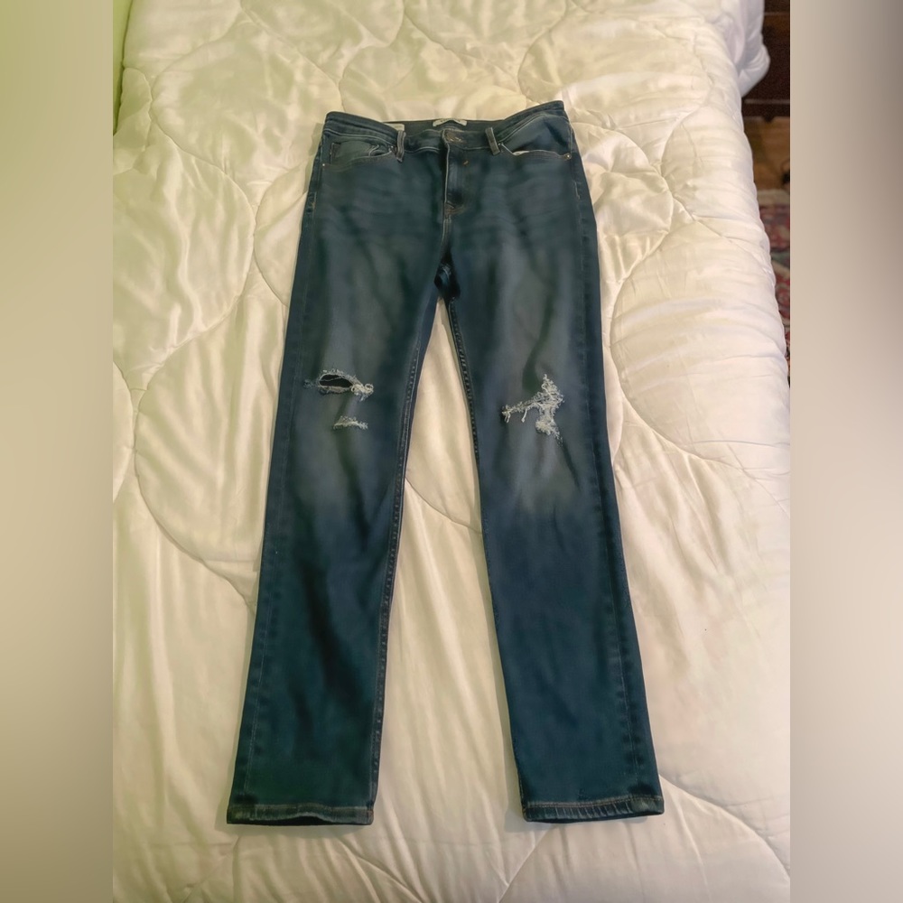 Vigoss Distressed Ace Skinny Jeans Medium Wash Medium Rise size 30